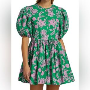 Xirena Aurie Cotton Puff-Sleeve Mini Dress